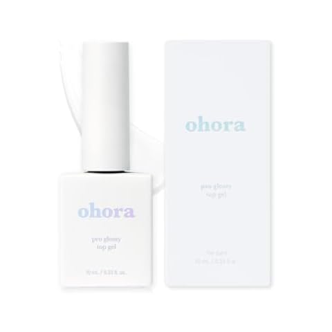 ohora Gel Nail Care (Pro Glossy Top Gel) - Corrects Nail Texture, Easy to Use & Easy to Remove for Semi Cured Gel Nail Strip Application - Professional Salon-Quality for Healthy, Strong Nails Cover