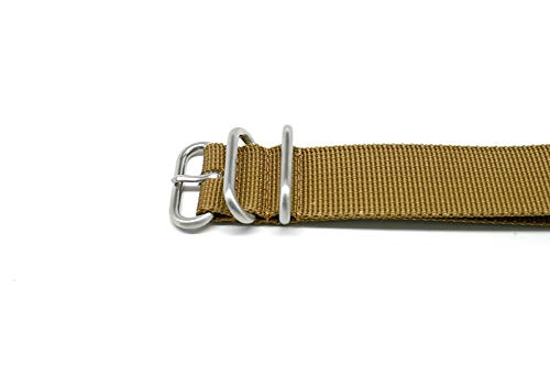 Da Luca Ballistic Nylon Military Watch Strap - Sand (Matte Buckle) : 18Mm #TOP4