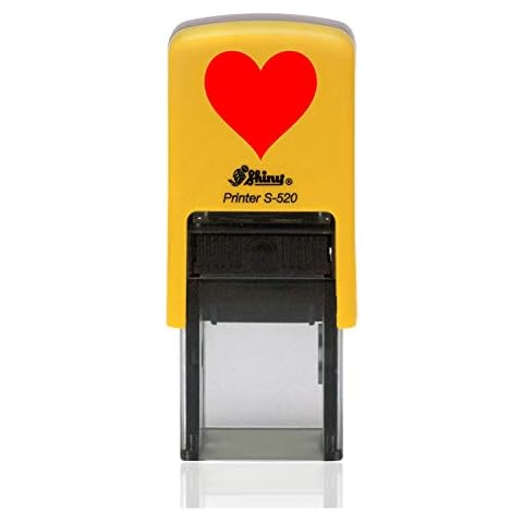 IMPACT2PRINT Brillante 520 autoentintado corazón redondo mini sello personalizado Cover