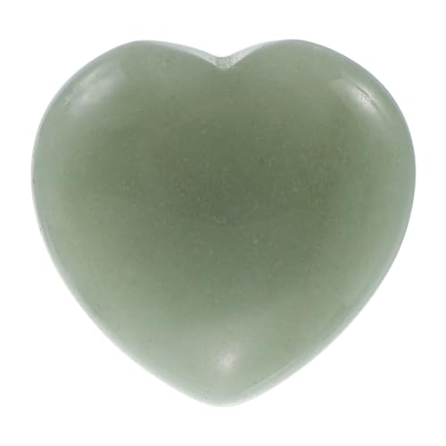 PATIKIL Piedra De Cristal Natural En Forma De Corazón, Piedra Preciosa De Amor Mini Pulida De 1.2 Pulgadas, Piedras De Ansiedad Grabadas Para Regalos De Mujeres Meditación, Verde Esmeralda