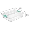 Sterilite 6-Pack Clip Box, Stackable Clear Plastic Bins with Latching Lids, Large - Writing, Arts or Crafts Supplies Storage Containers for Home, Office, Classroom and Workshop Organization #2