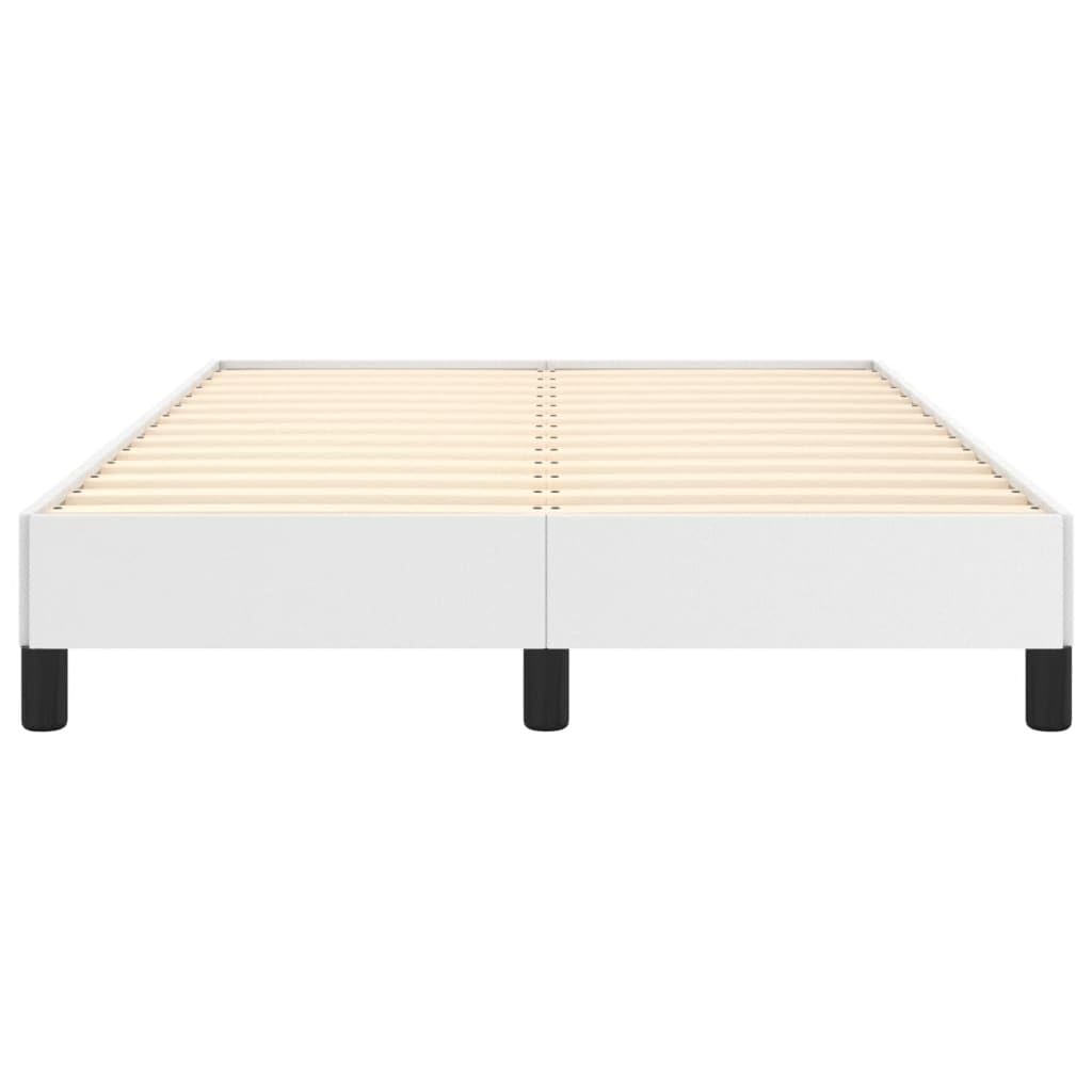 vidaXL Cadre de lit sans Matelas Blanc 120x190 cm Similicuir