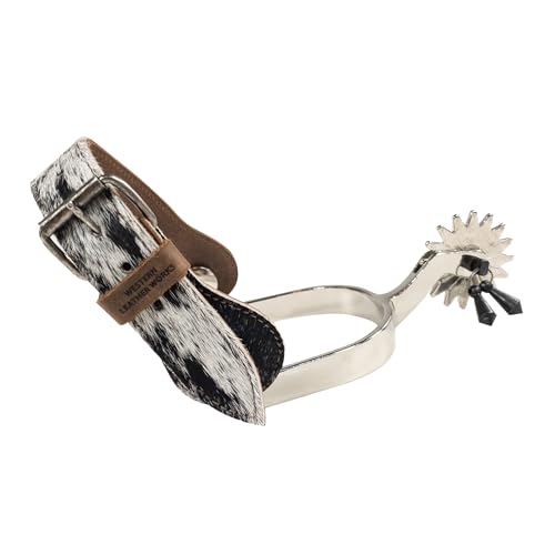 Set of 2 Single-Ply Spur Straps for Cowboy Boots, For Horse Rides, Equestrian Accessories, Full Grain Leather, Handmade, Furry4