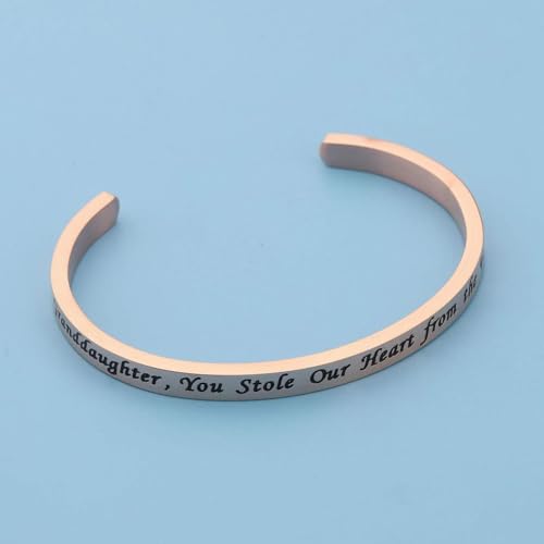 Image of FEELMEM Nana's Granddaughter Slider Bracelet Gift for from Nana Granddaughter Birthday Graduation Gift