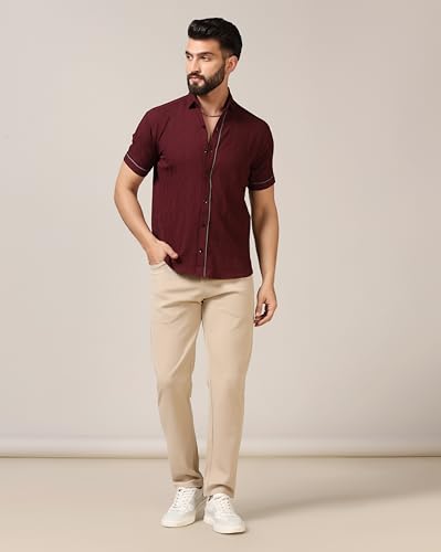 Image of TOPLOT Men's Regular Fit Casual Shirt