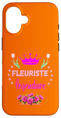 花屋 伝説の花 紫 女性 庭師 デコ スマホケース iPhone 16 用