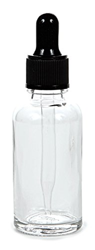 Vivaplex, 12, Clear, 1 oz Glass Bottles, with Glass Eye Droppers