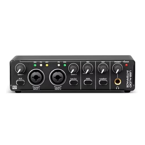 Bosiyrggrl Interfaz de Audio con Tarjeta de Sonido, Convertidor AD con Cable y Monitorización para Guitarra Eléctrica, Grabación en, Canto en Estudio, Podcast, B