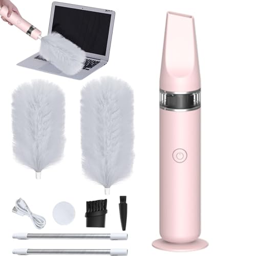 Elektrischer Staubwedel – Elektrostatisches Reinigungswerkzeug, wiederverwendbar, mit 360° drehbarem Kopf, automatischer Staubwedel, leicht, Deckenventilatoren, hohe Decken, und