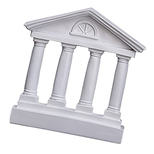 Yardwe Temple Building Model Vintage Toys Outdoor Decor Vintage Decor Wedding Columns And Pillars Outdoor Decorative Urn Resin Architectural Model Saturnon Temple White Temple Statue Desk #TOP16