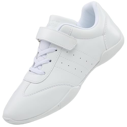 Children Cheer Shoes Girls Dance Training Sneakers Boy Jumping Tumbling Exercise Aerobic Fitness White Little Kid