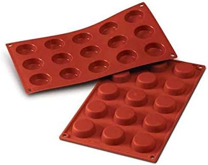 Silikomart 20.043.00.0065 SF043 TORTINA Silicone Mould Ø40 h 13 mm, red