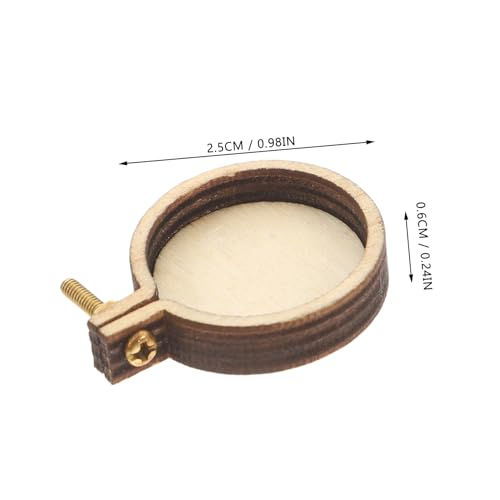 Mini aros de bordado de madera pulida pequeños marcos de alta densidad 2