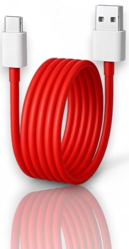 Image of AINE 80W Type C to USB Cable | Compatible with with 13 /13R /13S /12R /11R /10R /10T /10 /10 Pro /9 /9 Pro /8 /8 Pro /7 Pro /7T Pro | Nord Power 5G Delivery for SuperVOOC | Original Charging Speed
