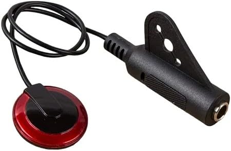 Acoustic Guitar Pickup Microphone, Piezo Contact Transducer, Red and Black-picture-21