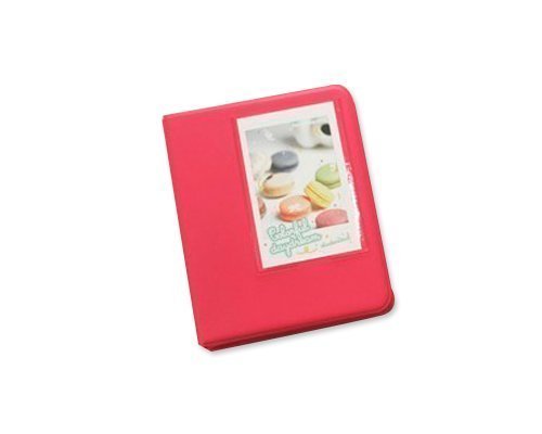 Woodmin Candy Color Fuji Instax Mini Book Album For instax mini7s 8 25 50s Film---Rose Pink