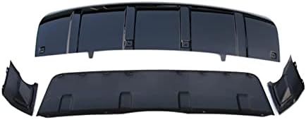 SWITC Compatible with Land Rover Discovery 5 2017-2020 Car Black Front Bumper+Rear Diffuser Tow Hook Cover Guard Spoiler Anti Skid Plate Splitter