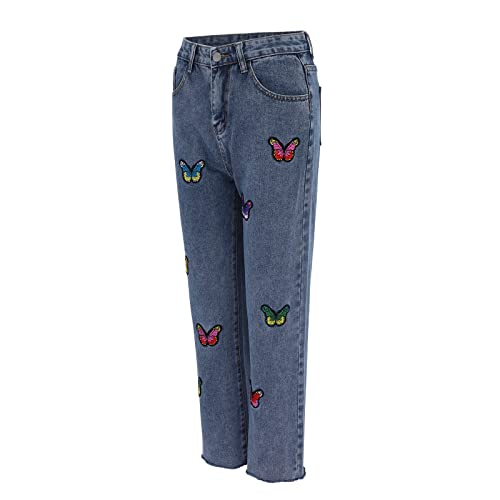Jeans blanc large taille haute résolvant le manque d'élasticité - 5