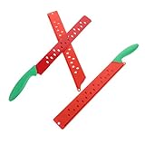TIDTALEO 2 Stück Wassermelonenmesser mit Wellenschliff Perfekter Obstschneider für Mühelose Zubereitung von Wassermelonen und Anderen Früchten