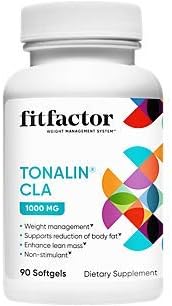 Tonalin CLA Supports Weight Management and Reduction of Body Fat 1000 MG (90 Softgels) by fitfactor