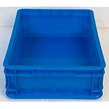 部品収納ボックス [仕切り無し] 青プラスチック製 （400×290×110mm）パーツケース コンテナ BOX ネジ 工具 パーツ整理 TFY43120-0