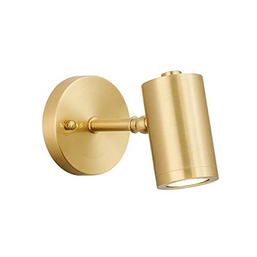 Lámpara de pared LED para mesita de noche y espejo de baño en tono cobre dorado 2