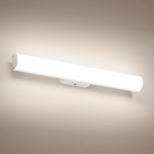 OOWOLF 43.5cm 12W Spiegelleuchte Bad – 4000K Led Badlampe Wand über IP44 Spiegel für Schminktisch Schrank