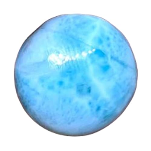 Pierre gemme lâche Larimar naturel rond 14x14x5mm pour pendentif