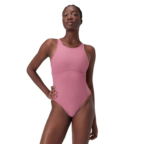 Speedo Maillot de Bain 1 Pièce Solid Highneck 2XS évitez les entrées d'eau en nageant