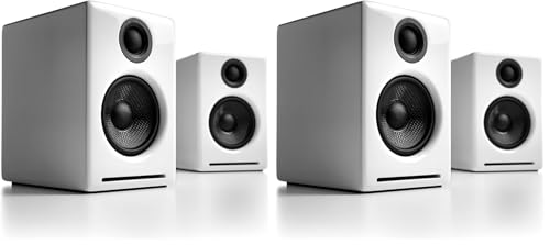 Image of Audioengine A2+ 24 Bit 60 Watt Bluetooth Desktop Computer Speakers for Music and Gaming - PC MAC Laptop Tablet (Pack of 2)