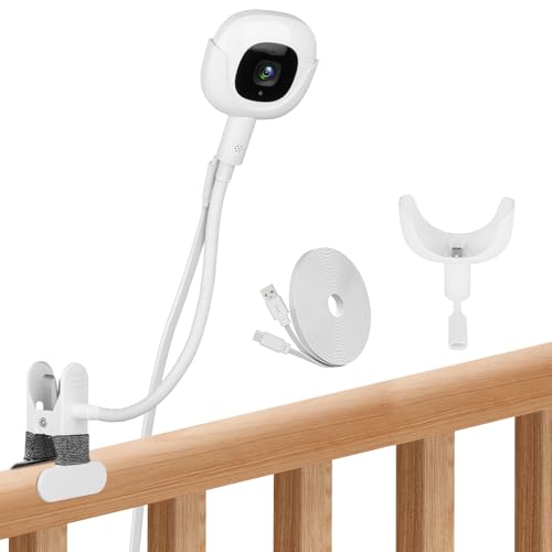 Image of Didalo Baby Monitor Clip Charger Mount for Nanit Pro Baby Monitor with Type-C Charging Port Connector Mount and 10FT Power Cable,Travel Accessory Without Tool or Wall Damage