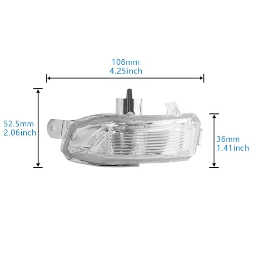 Clignotant rétroviseur gauche pour Skoda Fabia MK3 2014-2018 côté conducteur lentille transparente - 3
