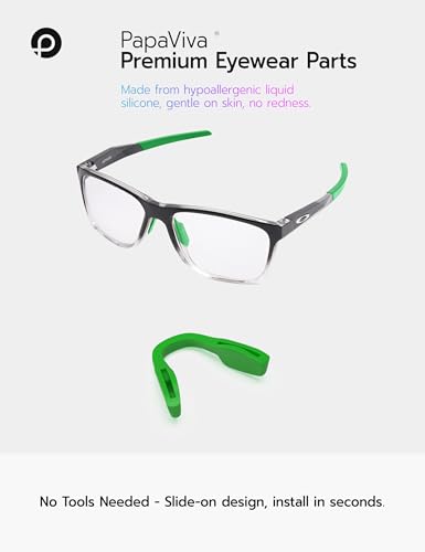 Image of PapaViva 2 Pieces Replacement Nose Pads for Oakley Activate OX8173 / Activate Asian Fit OX8169F - Dark Green + Black Asian Fit