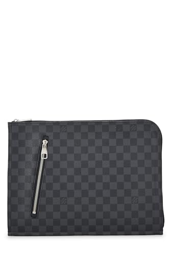Pre-Loved Damier Graphite Pochette Documents, Black