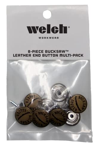 Welch Suspender Buttons Metal Rivet - No Sew Bachelor Buttons For Jeans, Pants, Button-End Suspenders - Button Tack Replacement And Repair - Bronze, 1 Pack Of 8 Logger Buttons #TOP1