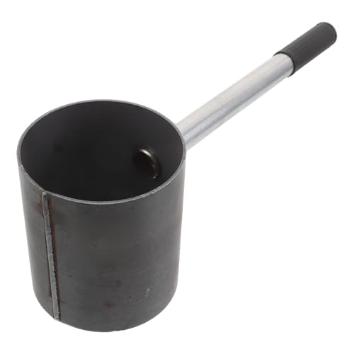 VALICLUD Portable Charcoal Chimney Starter BBQ Fire Bucket with Handle Steel Barbecue Charcoal Igniter for Outdoor Grilling and Camping 12cm Diameter 14cm Height Ignition Chimney