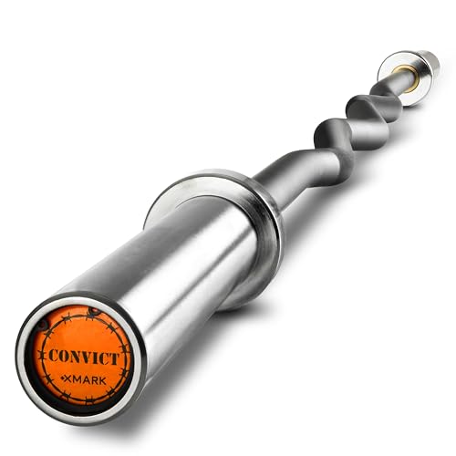 XMARK CONVICT Rackable EZ Curl Bar for Power Racks, Squat Racks, and Olympic Benches – Ideal for Bicep Curls, Skull Crushers, and Tricep Extensions