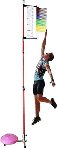 RENJJPBO Training Jump Power Meter Adjustable,4.3-11.8 Ft Vertical Jumping Trainer,Jump Training Equipment,Gym School Vertical Leap Measurer,for Basketball/Badminton
