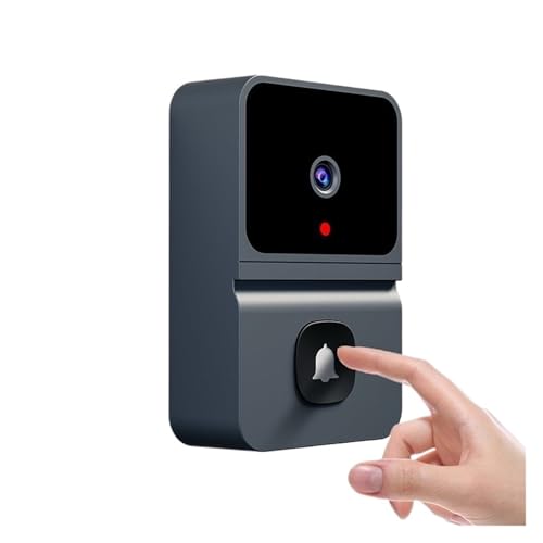 TIEOAXFT Timbre de vídeo WiFi for hogar Inteligente, cámara de protección de Seguridad inalámbrica, Timbre de Puerta, intercomunicador, visión Nocturna, aplicación Kement Recargable
