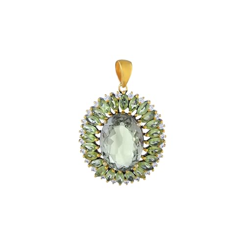 Collier améthyste verte le cadeau idéal en argent et or