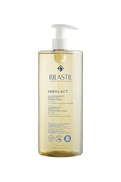 Rilastil Xerolact Olio Detergente Viso e Corpo per Neonati, Bambini e Adulti, Idratante, Relipidante, per Pelli Secche, Irritate e con Tendenza Atopica. Confezione da 1000 ml