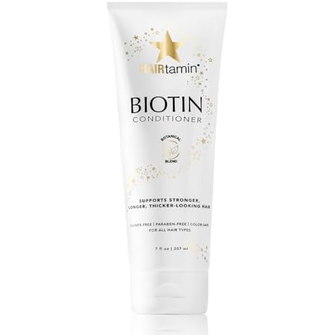 HAIRtamin Biotin Conditioner, vitamin-rich conditioner for healthy hair growth for all hair types, color and keratin safe, paraben free Cover