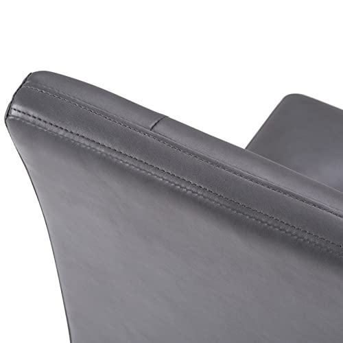 Simplihome Andover 19 Inch Contemporary Parson Dining Chair (Set Of 2) In Stone Grey Vegan Faux Leather, For The Dining Room #TOP5