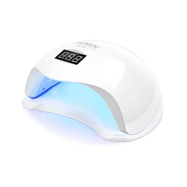 SUNUV SUN5 UV Light for Nails, UV Light Nail Lamp with Timer Settings, User Friendly UV Lamp Light for Nails, Smart LED UV Nail Light, LED UV Lamp for Gel Nails, Compatible with All Gel Types