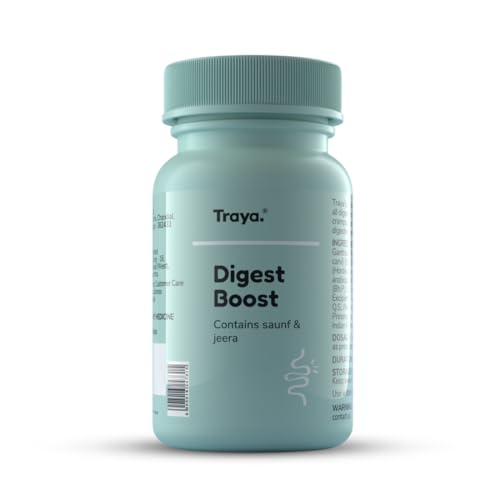 Traya Digest Boost | Natural Digestive Supplement | Relieves Digestion Problems, Acidity and Bloating | Contains Saunf & Jeera (60 tablets)