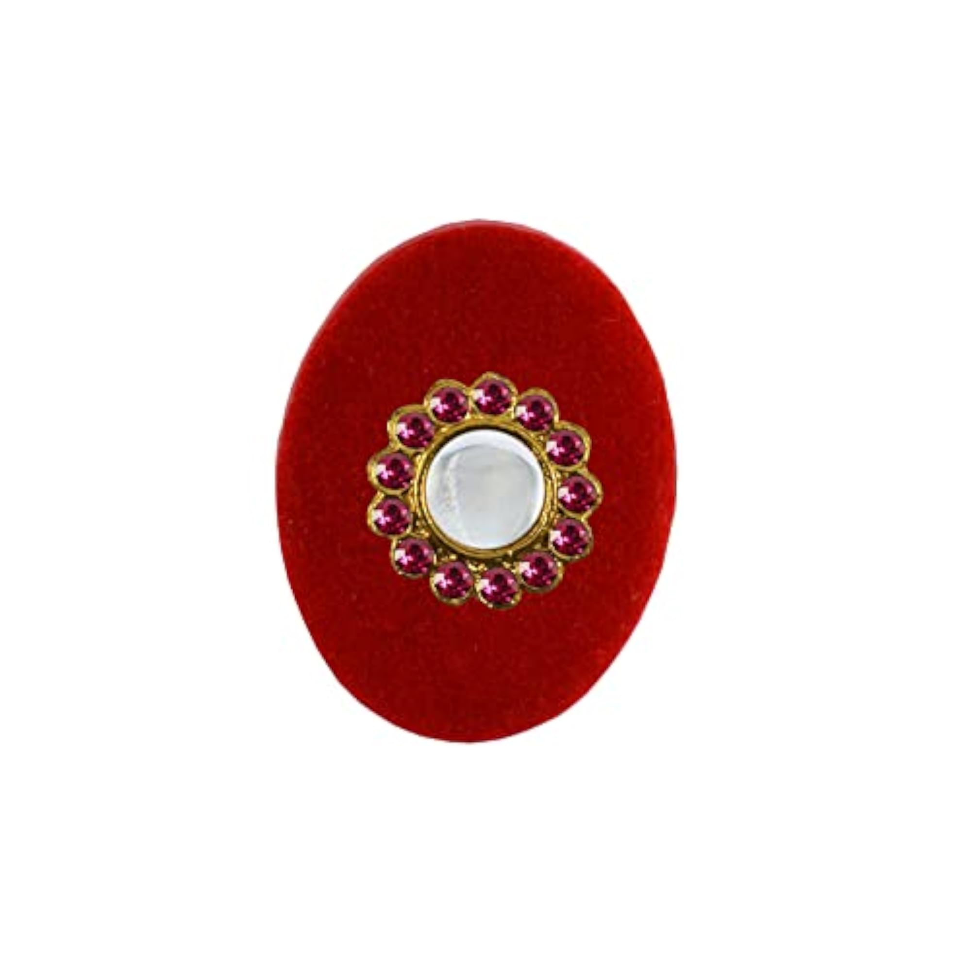 Kundun Stone Stud Sari Pin Brooch, Elegant Accessory