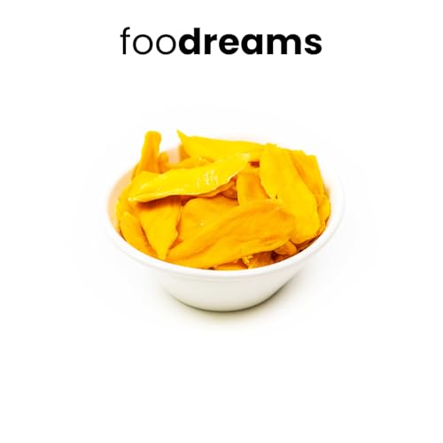 Foodreams Mango Streifen getrocknet Fancy – Premium Qualität, naturbelassen, ungezuckert & ungeschwefelt, aromatisch & fruchtig, vegan (500g)