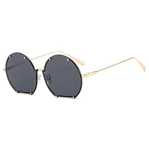 Lunettes de soleil rondes surdimensionnées au design moderne et finitions soignées