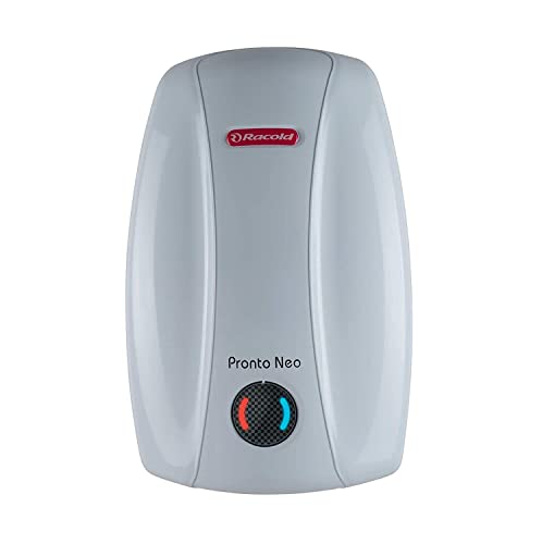 Racold PRONTO NEO Electric Instant Water Heater 5L – Vertical Geyser for Bathrooom, Anti Backflow System, 3 Safety Levels, Rust Proof Body, Faster Heating, with Fire Retardant Cable, White Racold PRONTO NEO Electric Instant Water Heater 5L – Vertical Geyser for Bathrooom, Anti Backflow System, 3 Safety Levels, Rust Proof Body, Faster Heating, with Fire Retardant Cable, White