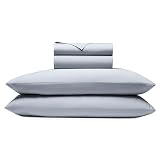 Cozy Earth Soft-Wash Cotton Sheet Set Cotton Bedding - Ultra-Soft & Breathable 5-Piece Queen - Shore